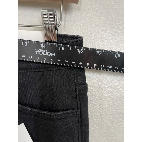 NWT ZENANA Women 31 Hi-Rise Stretch Jeans Distressed Cropped Raw Black Casual - Picture 16 of 16